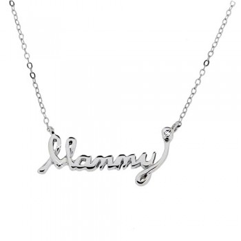 Λευκόχρυσο κολιέ mommy Κ14