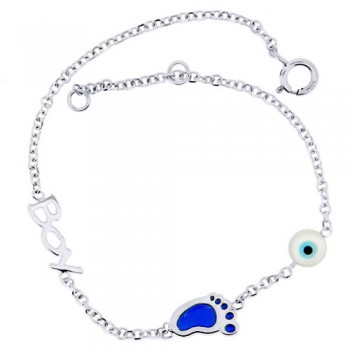 Λευκόχρυσο παιδικό βραχιόλι Κ9