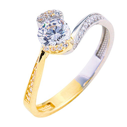 Χρυσό δαχτυλίδι μονόπετρο Κ9