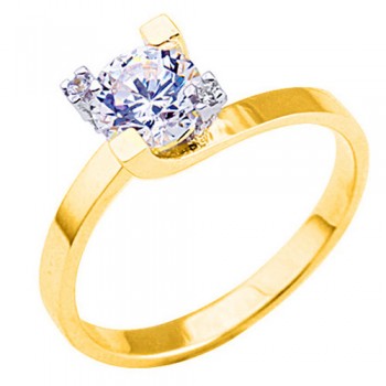 Χρυσό μονόπετρο Κ14