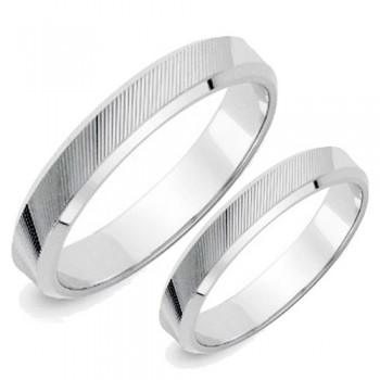 Σετ λευκόχρυσες βέρες Κ14