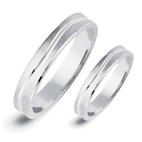 Σετ βέρες από λευκό χρυσό Κ14