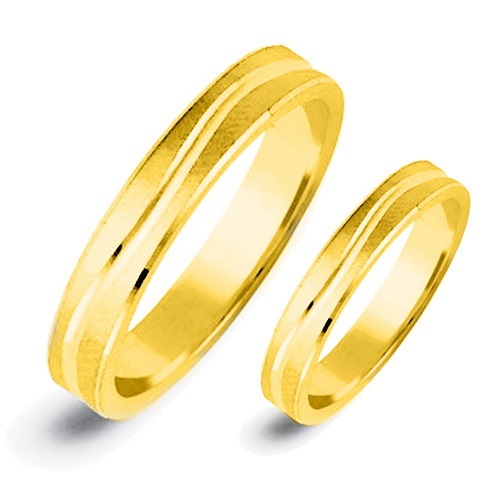 Σετ βέρες από κίτρινο χρυσό Κ14