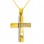 Χρυσός σταυρός Κ14 με αλυσίδα