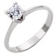 Λευκόχρυσο δαχτυλίδι μονόπετρο Κ9