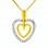 Καρδιά μενταγιόν Κ14 με αλυσίδα