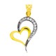 Χρυσό μενταγιόν καρδιά Κ14