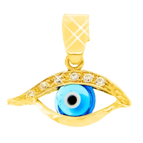 Χρυσό μενταγιόν μάτι Κ14