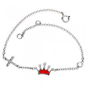 Λευκόχρυσο παιδικό βραχιόλι Κ9