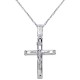 Ανδρικός λευκόχρυσος σταυρός Κ9 με αλυσίδα