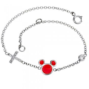 Λευκόχρυσο παιδικό βραχιόλι Κ9