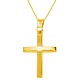 Χρυσός σταυρός Κ9 με αλυσίδα