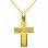 Χρυσός σταυρός Κ9 με αλυσίδα
