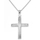 Λευκόχρυσος  σταυρός Κ9 με αλυσίδα