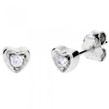 Λευκόχρυσα σκουλαρίκια Κ14 με ζιργκόν