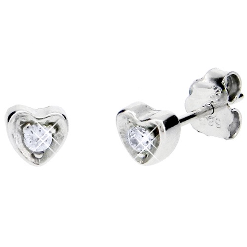 Λευκόχρυσα σκουλαρίκια Κ14 με ζιργκόν