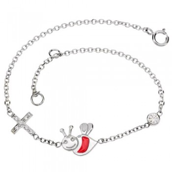 Λευκόχρυσο παιδικό βραχιόλι Κ9