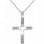 Λευκόχρυσος σταυρός Κ9 με αλυσίδα