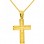 Χρυσός σταυρός Κ9 με αλυσίδα