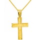 Χρυσός σταυρός Κ9 με αλυσίδα