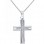 Λευκόχρυσος σταυρός Κ9 με αλυσίδα