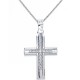 Λευκόχρυσος σταυρός Κ9 με αλυσίδα