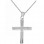 Λευκόχρυσος σταυρός Κ9 με αλυσίδα