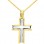 Χρυσός σταυρός Κ9 με αλυσίδα