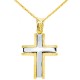 Χρυσός σταυρός Κ9 με αλυσίδα