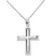 Λευκόχρυσος σταυρός Κ9 με αλυσίδα