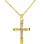 Χρυσός σταυρός Κ9 με αλυσίδα