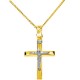 Χρυσός σταυρός Κ9 με αλυσίδα