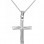 Λευκόχρυσος σταυρός Κ9 με αλυσίδα