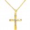 Μασίφ χρυσός σταυρός Κ9 με τον Εσταυρωμένο με αλυσίδα