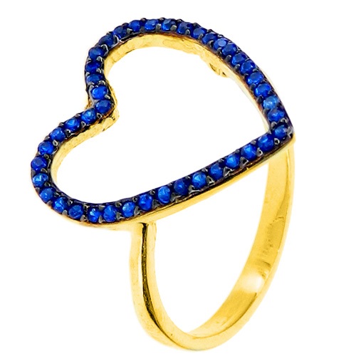 Ασημένιο επιχρυσωμένο δαχτυλίδι 925 