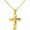 Χρυσός σταυρός Κ14 με αλυσίδα