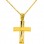 Χρυσός σταυρός Κ14 με αλυσίδα