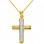 Χρυσός σταυρός Κ14 με αλυσίδα