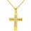 Χρυσός σταυρός Κ14 με αλυσίδα