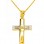 Χρυσός σταυρός Κ14 με αλυσίδα