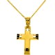 Χρυσός σταυρός Κ14 με αλυσίδα