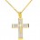 Χρυσός σταυρός Κ14 με αλυσίδα