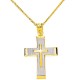 Χρυσός σταυρός Κ14 με αλυσίδα