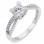Λευκόχρυσο δαχτυλίδι μονόπετρο Κ9