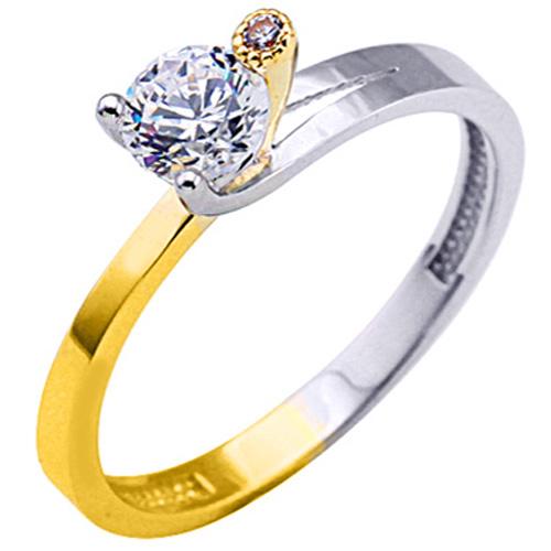 Χρυσό μονόπετρο Κ14