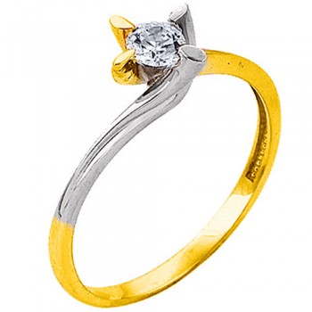 Χρυσό μονόπετρο Κ14