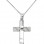 Λευκόχρυσος  σταυρός Κ14 με αλυσίδα