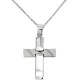 Λευκόχρυσος  σταυρός Κ14 με αλυσίδα