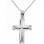 Λευκόχρυσος  σταυρός Κ14 με αλυσίδα