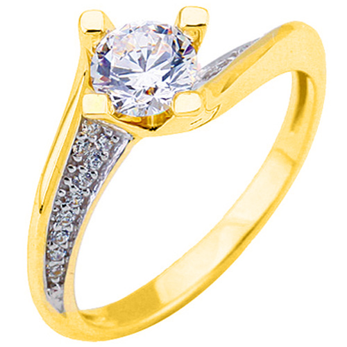 Χρυσό μονόπετρο Κ9